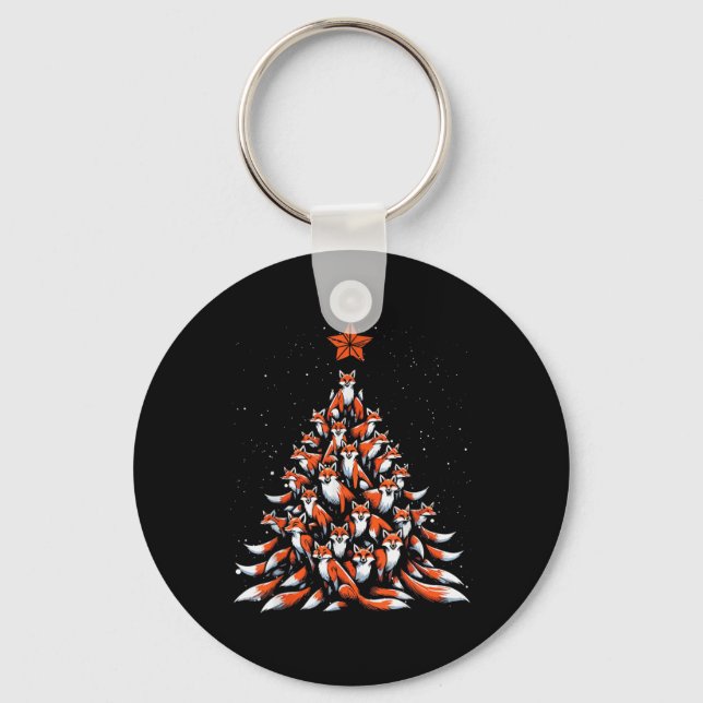 Chaveiro Fox Christmas Tree Fox Xmas Tree Women &amp; Boys (Frente)