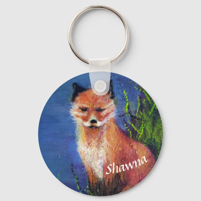 Chaveiro Fox Vermelha Personalizada (Frente)