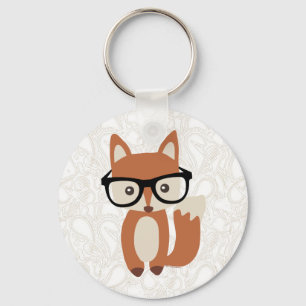 Chaveiro Fox w/Glasses do bebê do hipster