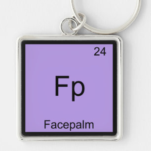 Chaveiro Fp - Facepalm Elemento de Química Engraçado Camise