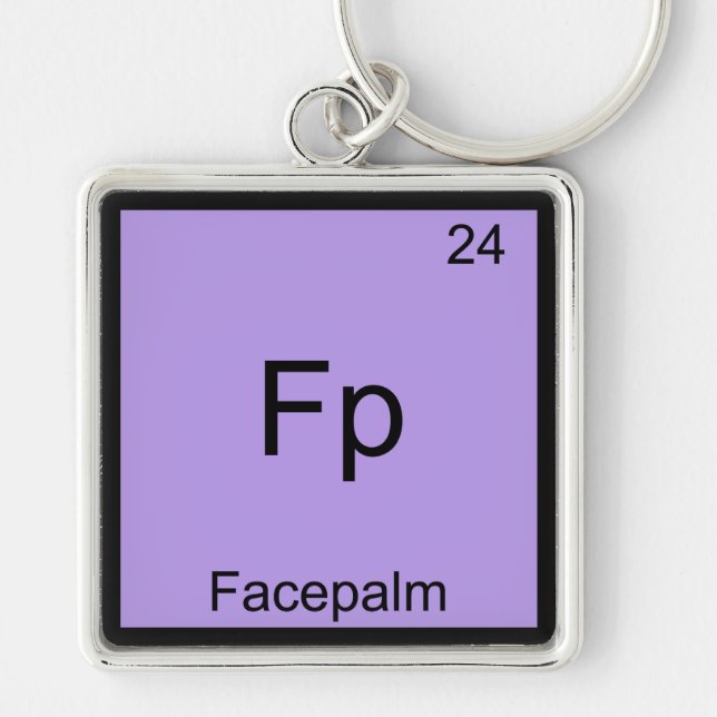 Chaveiro Fp - Facepalm Elemento de Química Engraçado Camise (Frente)