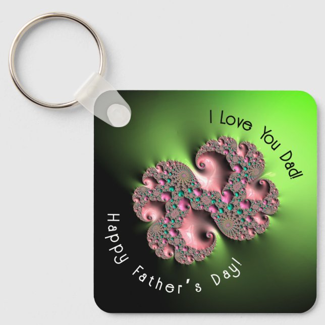 Chaveiro Fractal3 Feliz Dia dos Pais! (Frente)