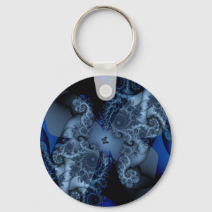 Chaveiro fractal da borboleta azul-sonho