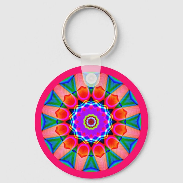 Chaveiro Fractal Mandala (Frente)