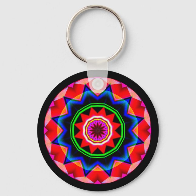Chaveiro Fractal Mandala (Frente)