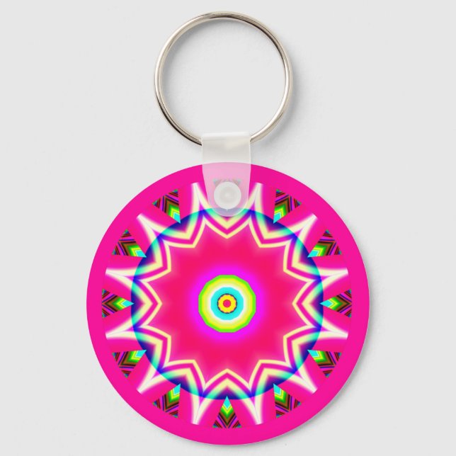 Chaveiro Fractal Mandala (Frente)