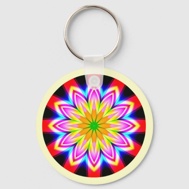 Chaveiro Fractal Mandala (Frente)