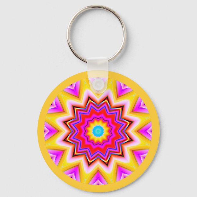 Chaveiro Fractal Mandala (Frente)