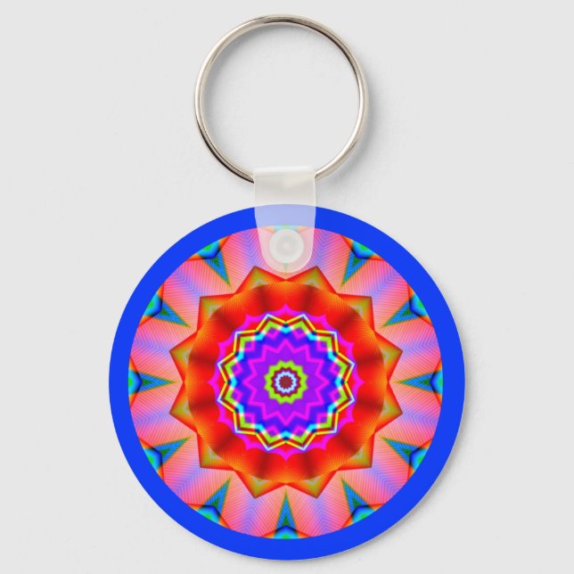 Chaveiro Fractal Mandala (Frente)