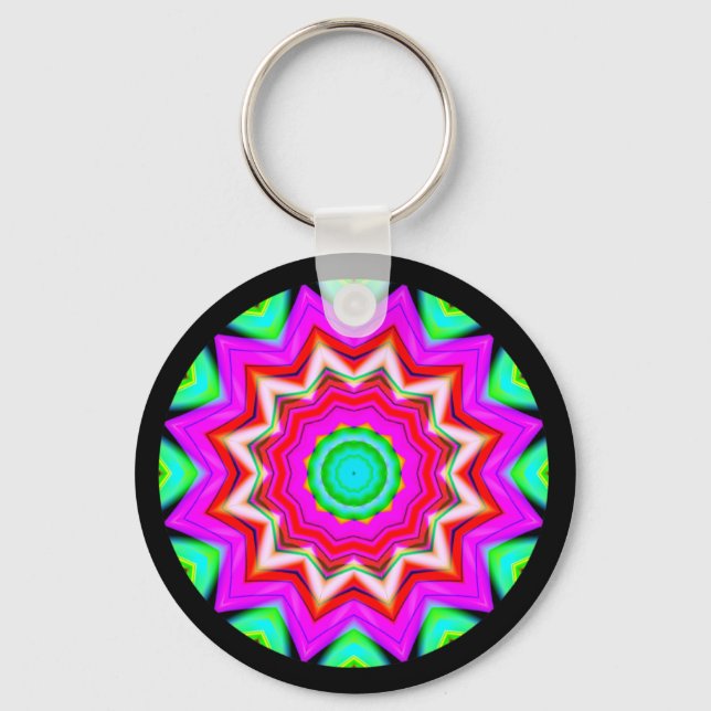 Chaveiro Fractal Mandala (Frente)