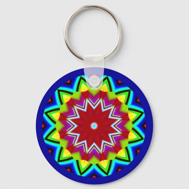 Chaveiro Fractal Mandala (Frente)