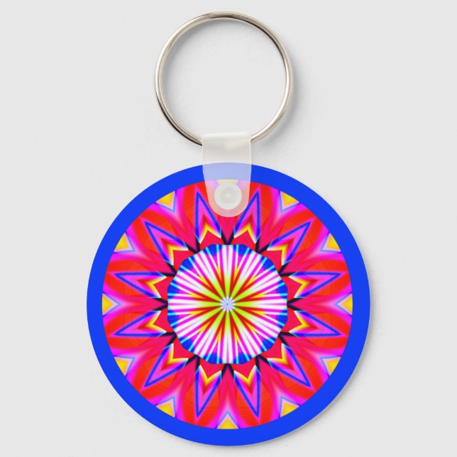 Chaveiro Fractal Mandala (Frente)