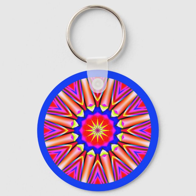 Chaveiro Fractal Mandala (Frente)