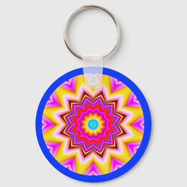 Chaveiro Fractal Mandala (Frente)