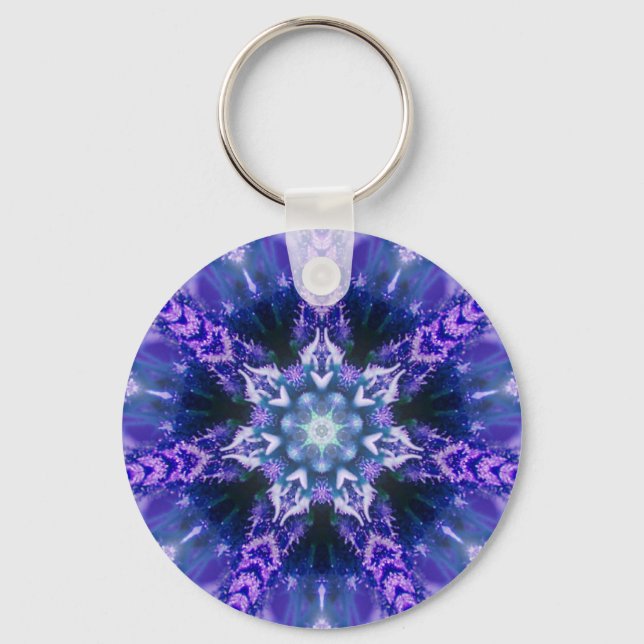 Chaveiro Fractal Roxo (Frente)