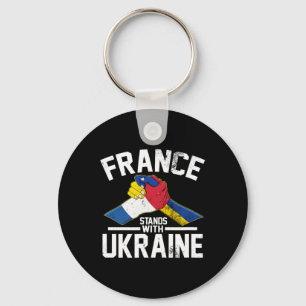 Chaveiro França Fica Com a Ucrânia Bandeira Francesa Ucrani