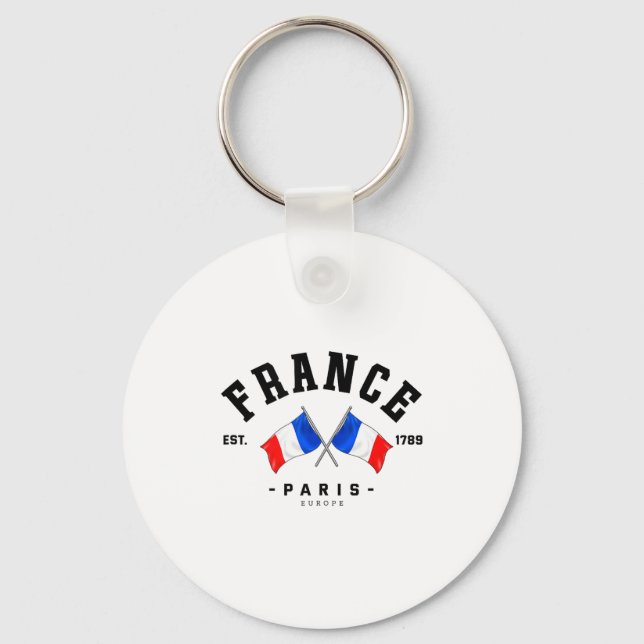 Chaveiro France Flag French Gift France Friend France Paris (Frente)
