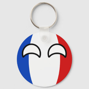 Chaveiro France Geeky de tensão engraçado Countryball
