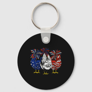 Chaveiro Frango Bandeira EUA Patriótico Amante de Frango 4