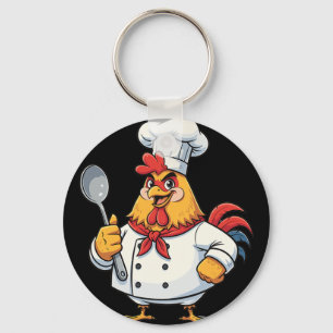 Chaveiro Frango de desenho animado cozinha galo chef cozinh