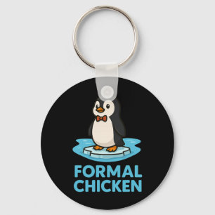Chaveiro Frango Formal Pinguim Engraçado No Gelo Piada De A
