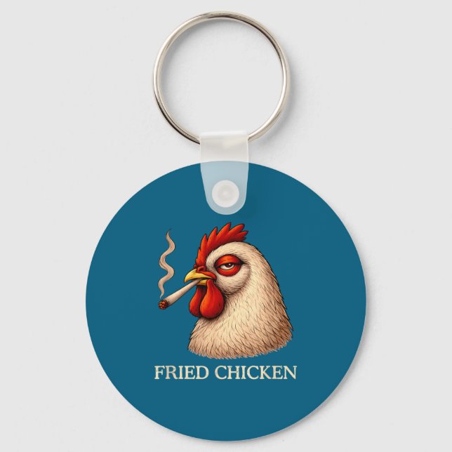 Chaveiro Frango Frito Local de Fumar Maconha Engraçado Aman (Frente)