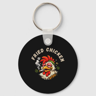 Chaveiro Frango Frito Preguiçoso Divertido Fumante Maconhei
