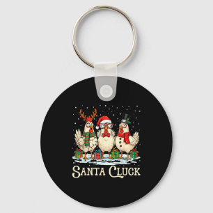 Chaveiro Frango Santa Cluck Natal Animal de Fazenda Engraça