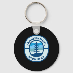 Chaveiro Frankenmuth Michigan Mi Retro Winter Forest Souven