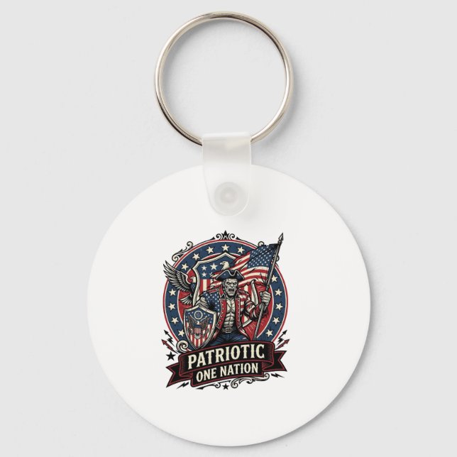 Chaveiro Frankenstein Patriótico Brutal Horror Monstro Libe (Frente)
