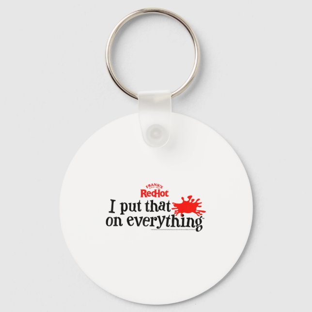 Chaveiro Frank's Redhot I Put That On Everything Hot Sauce  (Frente)