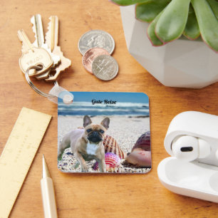 Chaveiro Französische Bulldogge am Strand