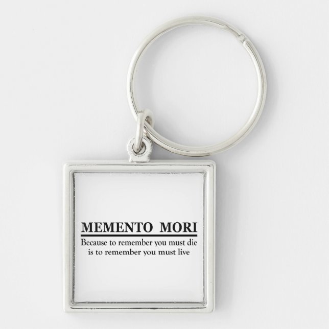 Chaveiro Frase em Latim - Memento Mori (Frente)