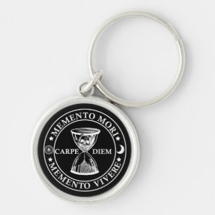 Chaveiro Frase em Latim - Memento Mori Memento Vivere