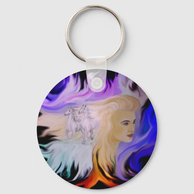 Chaveiro Frau mit Pferd (Frente)