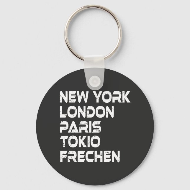 Chaveiro Frechen NY London Paris Tokio (Frente)