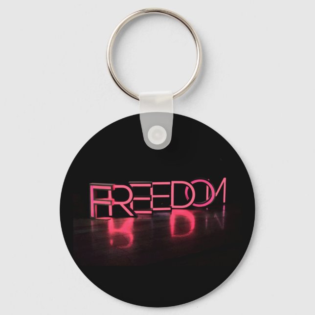 Chaveiro FREEDOM America Red Neon USA (Frente)