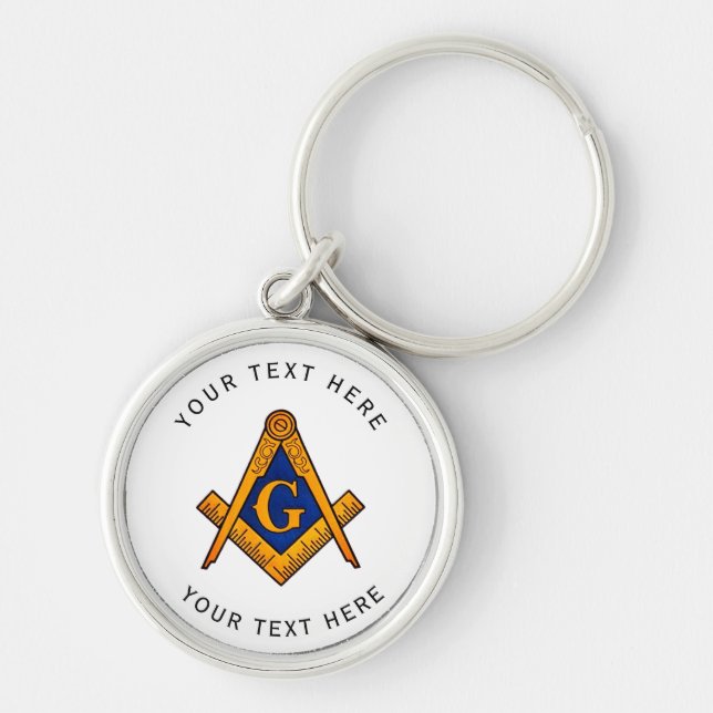 Chaveiro Freemason Square e Compass Masonry Masonic (Frente)