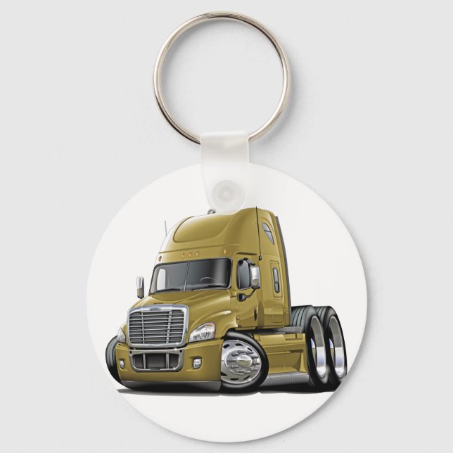 Chaveiro Freightliner Cascadia Dourada Truck (Frente)