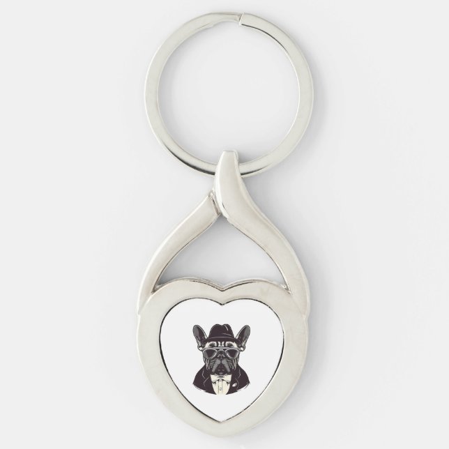 Chaveiro Frenchie O Gangster (Frente)