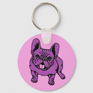 Chaveiro Frenchie roxo