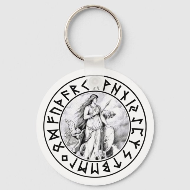 chaveiro Freya Rune Shield (Frente)