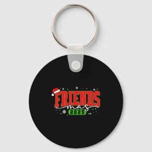 Chaveiro Friendsmas 2025 Amigos Chapéu de Papai Noel Natal 