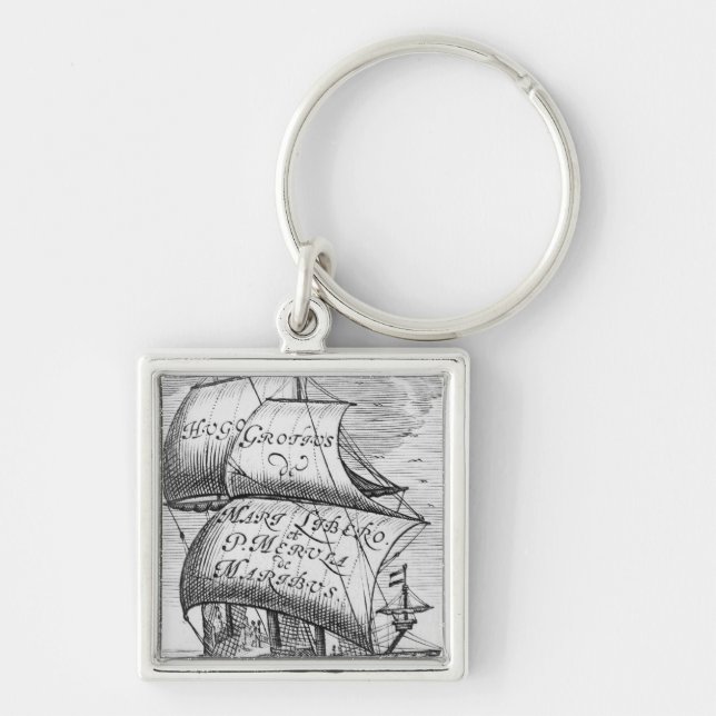 Chaveiro Frontispiece a "De Mari Libero", por Hugo Grotius (Frente)