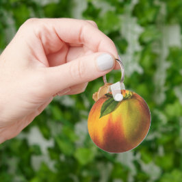 Chaveiro Fruta de Comida, Pêssego Orgânico Elevado com Folh