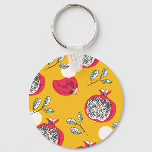 Chaveiro Fruta De Garnet: Padrão De Vintagem Desenhado À Mã