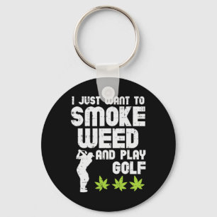 Chaveiro Fumar Maconha Jogar Golfe Golfista Thc Jogador de