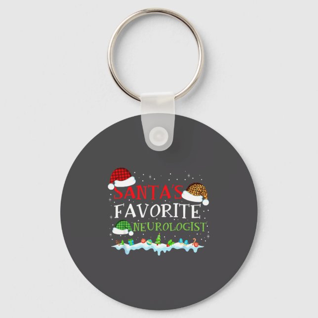 Chaveiro Fun Favorite Santa s Neurologist Tee (Frente)