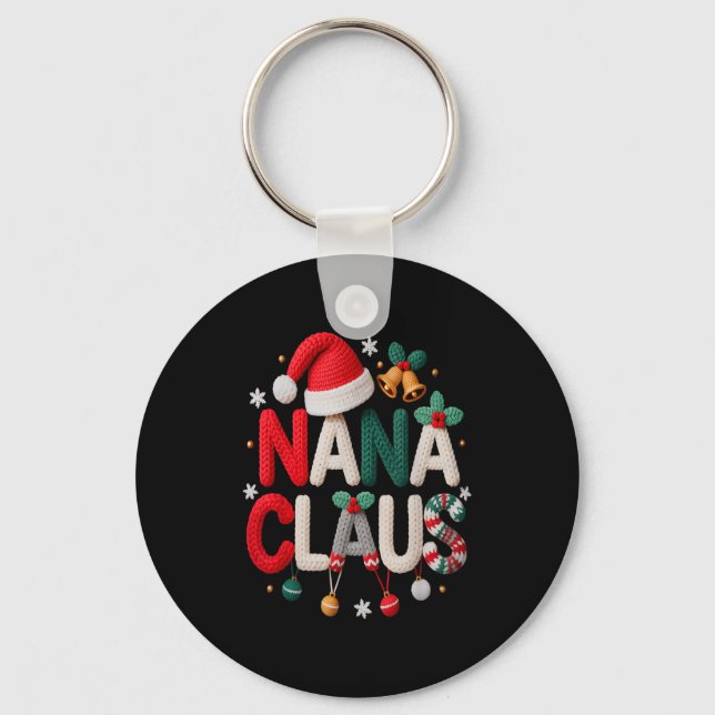 Chaveiro Fun Nana Claus Santa Claus Grandma Family Matching (Frente)