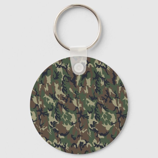 Chaveiro Fundo da Camuflagem Florestal Militar (Frente)